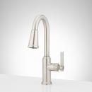 Single Handle Pull-Down Bar Faucet in Stainless Steel