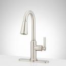 Signature Hardware Stainless Steel Single Handle Pull-Down Bar Faucet 
