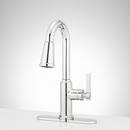 Signature Hardware Polished Nickel Single Handle Pull-Down Bar Faucet 