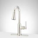 Signature Hardware Polished Nickel Single Handle Pull-Down Bar Faucet 