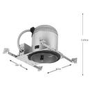 Progress Lighting Unfinished 9-3/8 x 6-5/8 x 7-3/8 in. 90W Incandescent Recessed Housing & Trim 