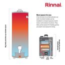 Rinnai 140 MBH 71W Indoor Gas Tankless Water Heater 