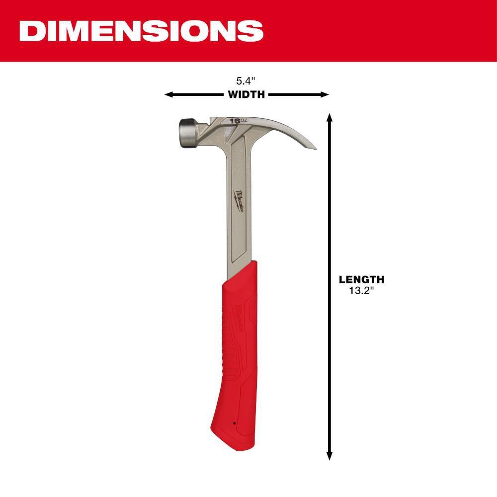 16OZ SMOOTH FACE HYBRID CLAW HAMMER 