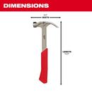 16OZ SMOOTH FACE HYBRID CLAW HAMMER 