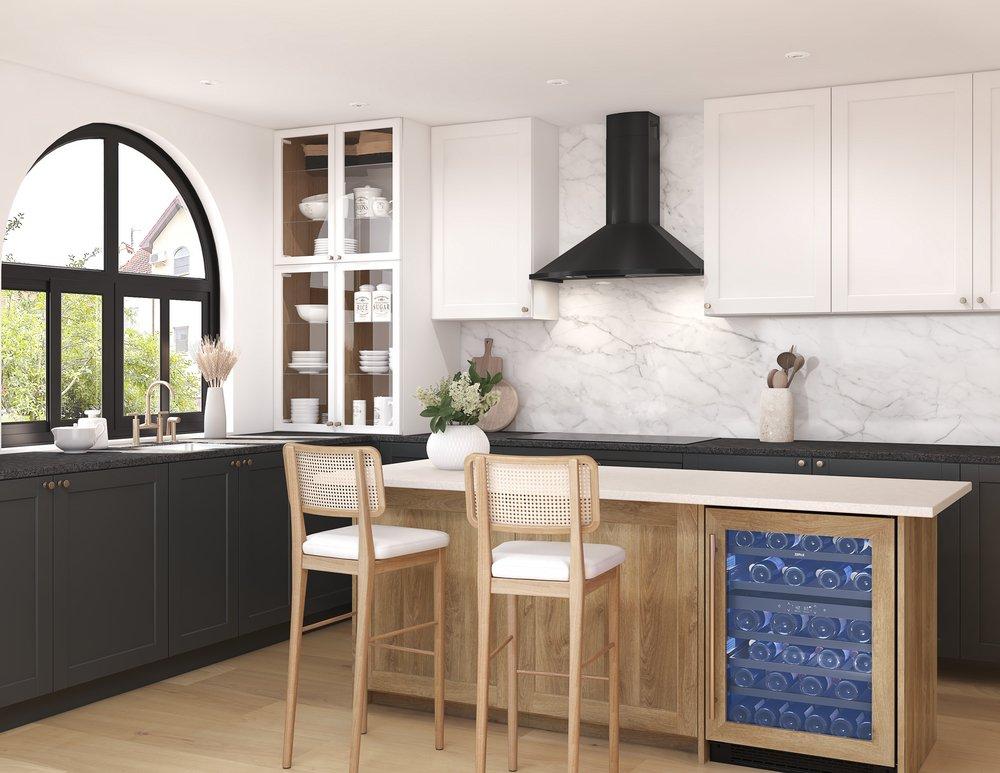 Savona 30 in. LED Wall Hood in Black, 600 CFM with ACT 