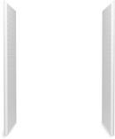 30 in. Shower End Wall Set with Backer Boards in White