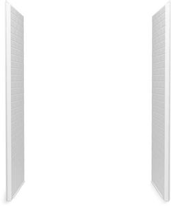 30 x 73-1/2 in. Shower End Wall Set with Backer Boards in White