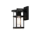 60W 1-Light 11 in. Wall Sconce in Black