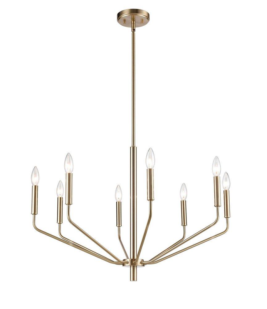 8-Light Chandelier Ceiling Light in Modern Gold 
