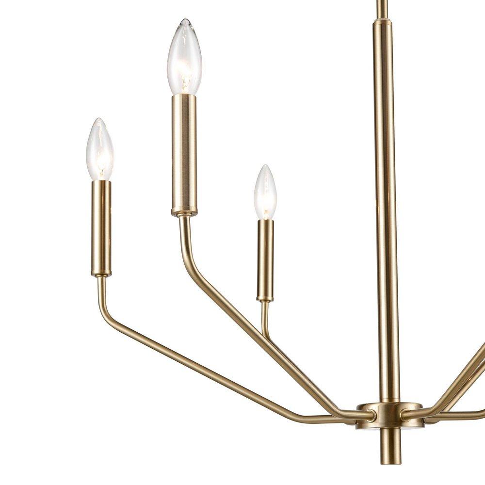 6-Light Chandelier Ceiling Light in Modern Gold 