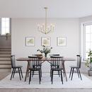 6-Light Chandelier Ceiling Light in Modern Gold 