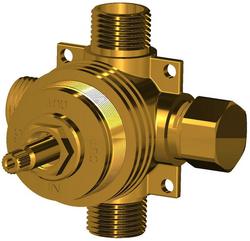 1/2 in. 4-Port 3-Position Brass Shower Diverter Valve, Less Trim