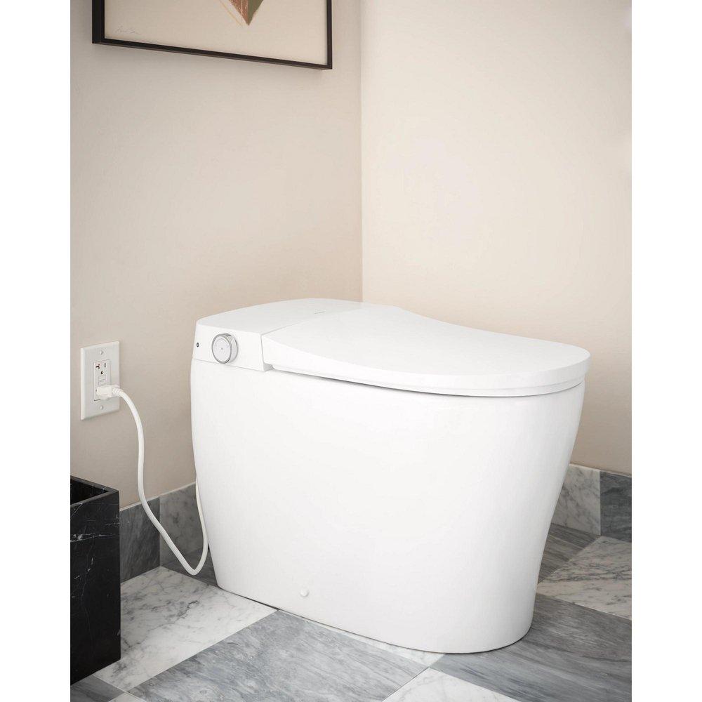 Moen White Elongated Toilet Bowl 
