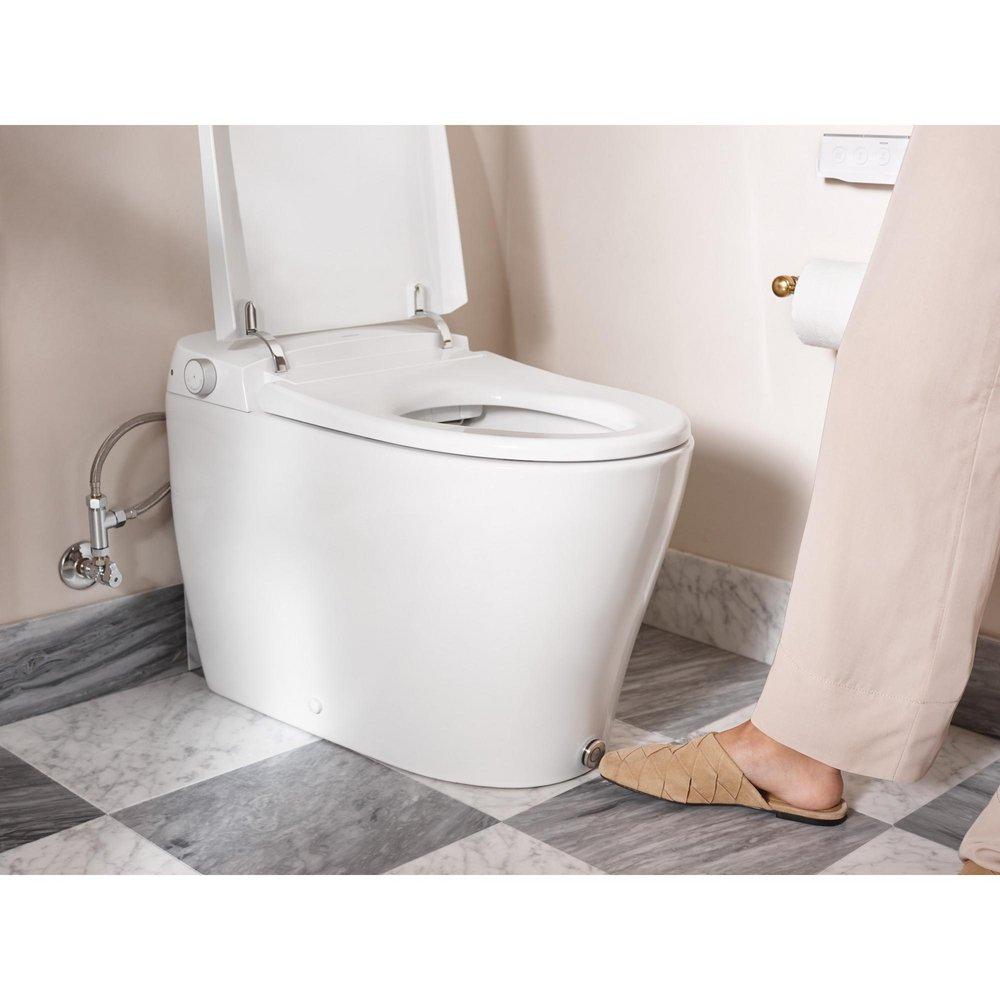 Moen White Elongated Toilet Bowl 