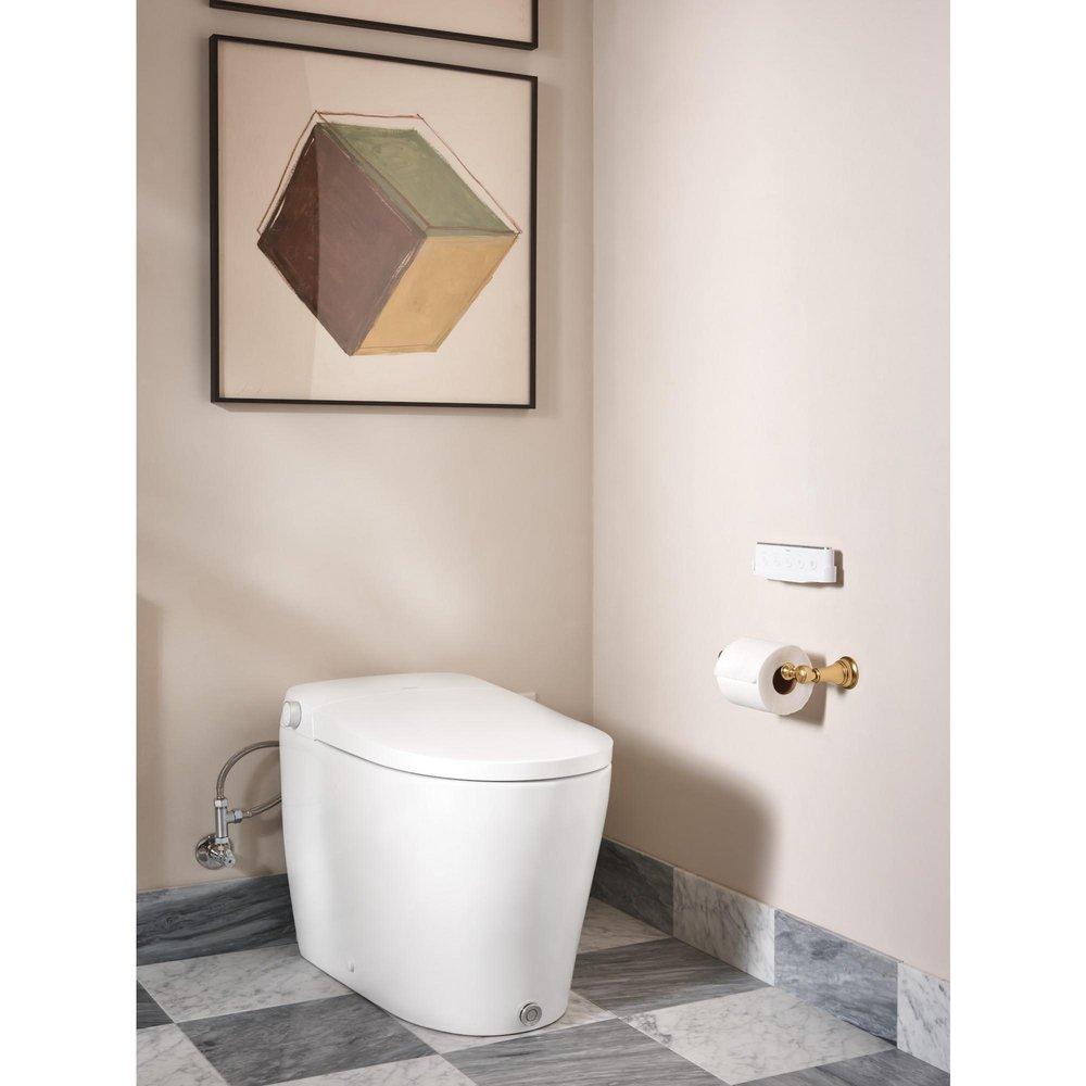 Moen White Elongated Toilet Bowl 