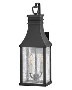 60W 2-Light 23 in. Wall Sconce in Museum Black