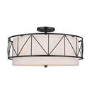 Kichler Lighting Black 75W 4-Light Medium E-26 Semi-Flush Mount Ceiling Fixture 