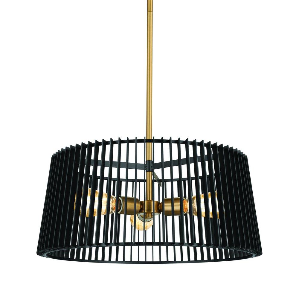 Kichler Lighting Black 75W 3-Light Medium E-26 Incandescent Pendant Light 