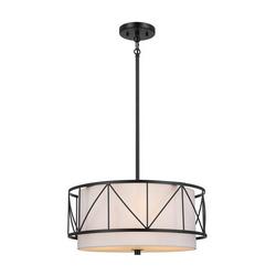75W 3-Light Medium E-26 Incandescent Pendant Light in Black