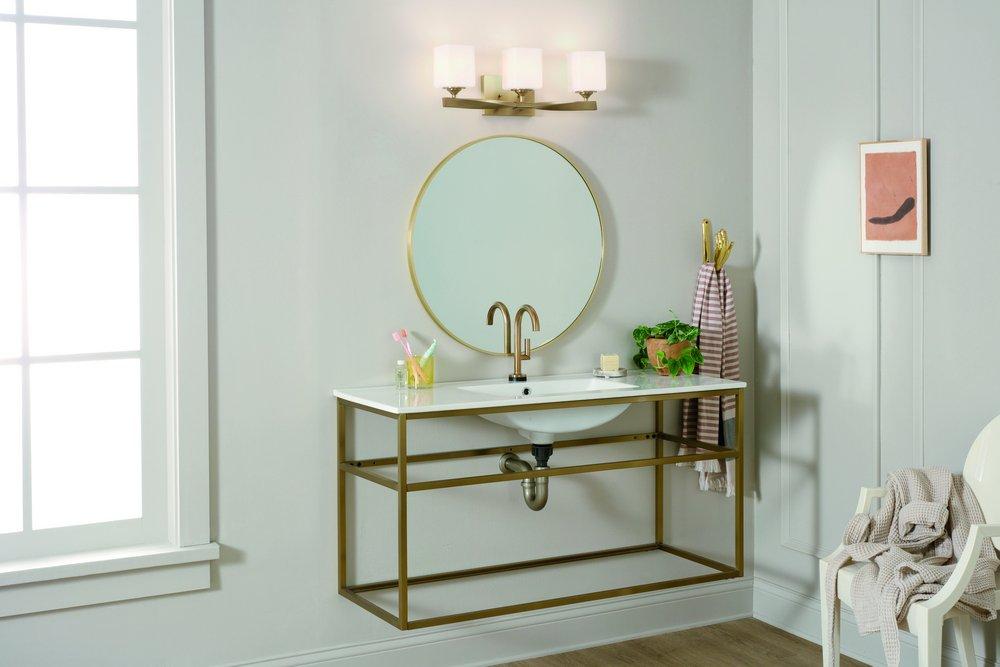 Kichler Lighting Champagne Bronze 75W 3-Light Medium E-26 Incandescent Vanity Fixture 