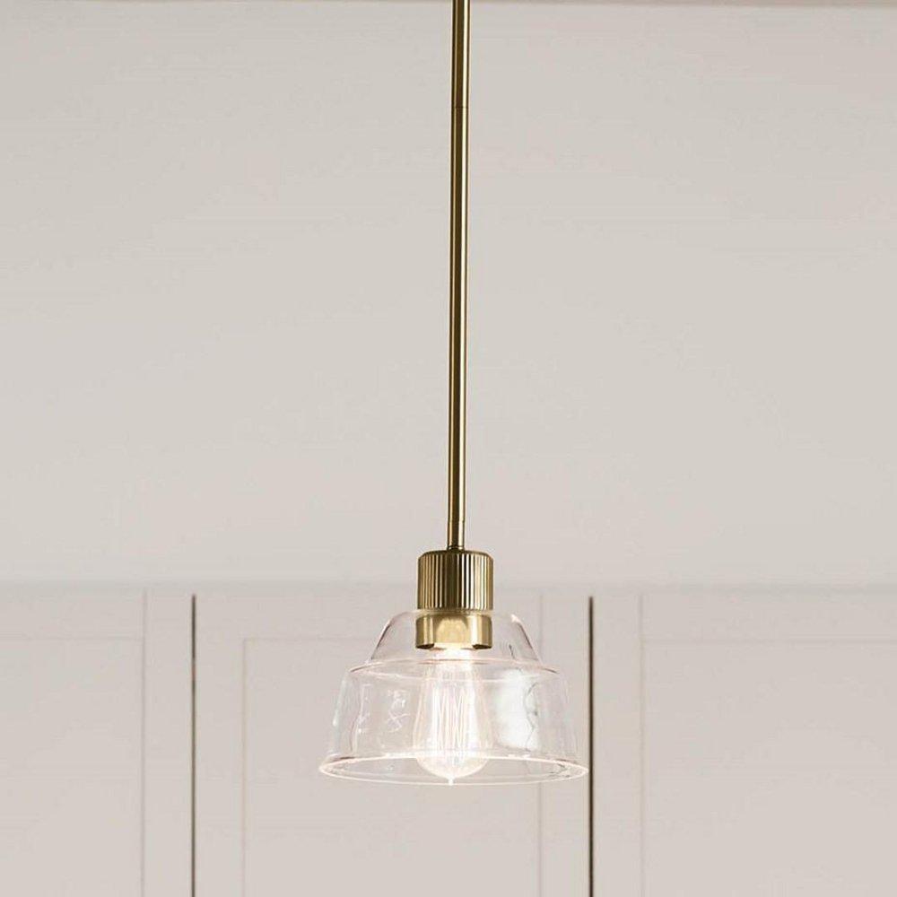 Kichler Lighting Brushed Brass 75W 1-Light Medium E-26 Incandescent Pendant Light 