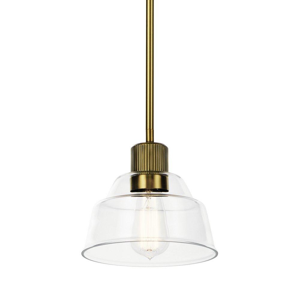 Kichler Lighting Brushed Brass 75W 1-Light Medium E-26 Incandescent Pendant Light 