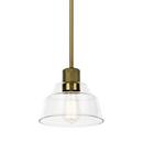 Kichler Lighting Brushed Brass 75W 1-Light Medium E-26 Incandescent Pendant Light 