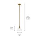 Kichler Lighting Brushed Brass 75W 1-Light Medium E-26 Incandescent Pendant Light 