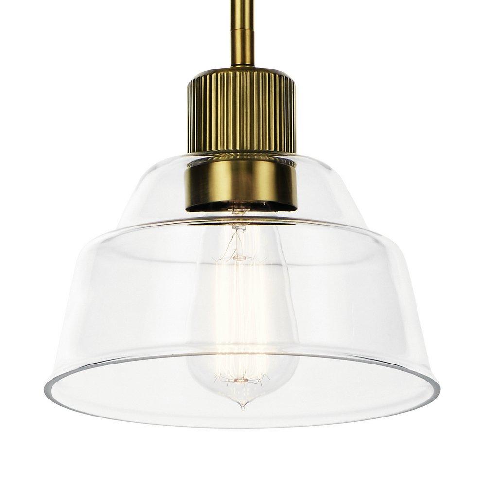 Kichler Lighting Brushed Brass 75W 1-Light Medium E-26 Incandescent Pendant Light 