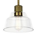 Kichler Lighting Brushed Brass 75W 1-Light Medium E-26 Incandescent Pendant Light 
