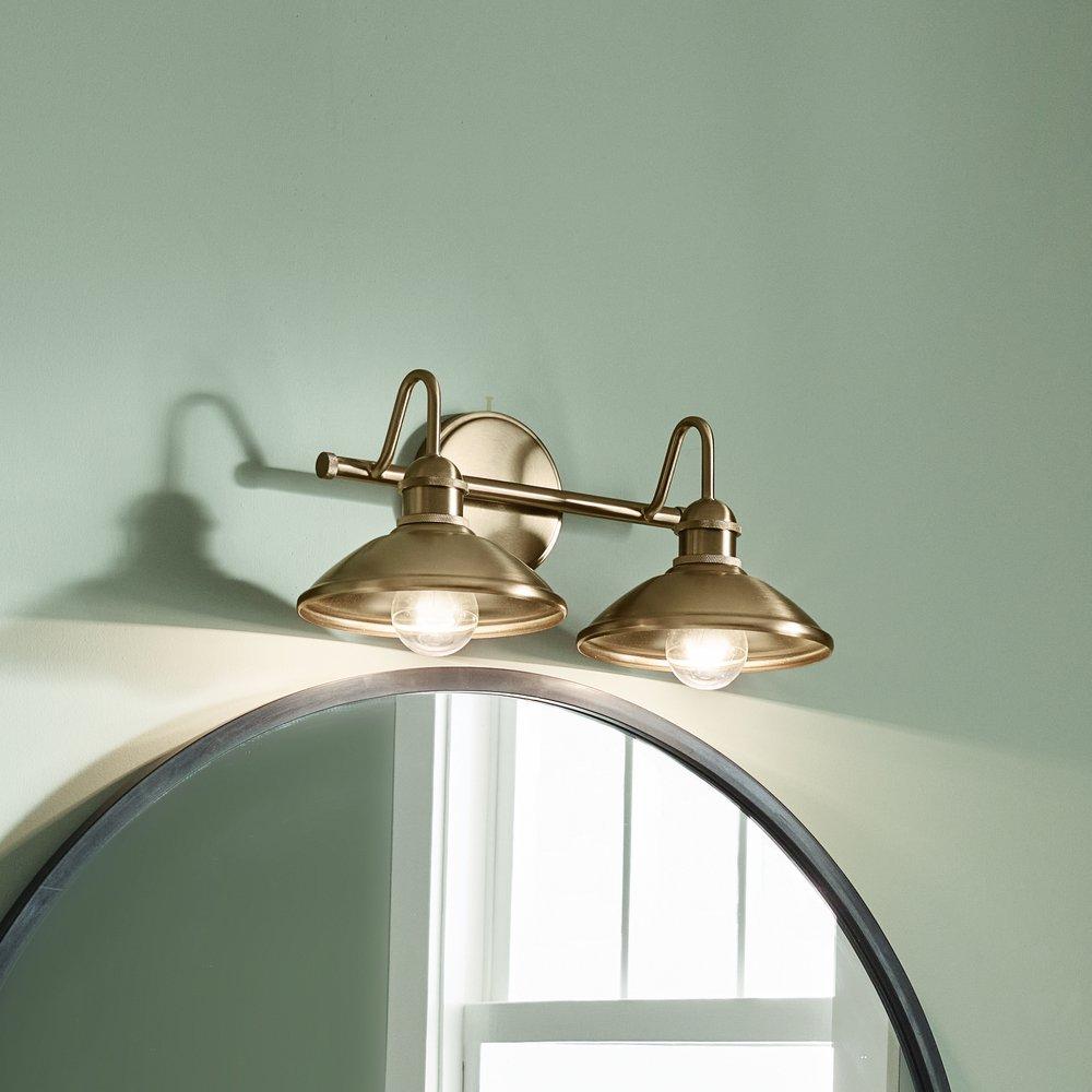 Kichler Lighting Champagne Bronze 75W 2-Light Medium E-26 Vanity Fixture 