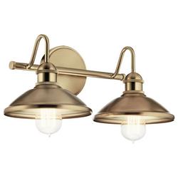 75W 2-Light Medium E-26 Vanity Fixture in Champagne Bronze
