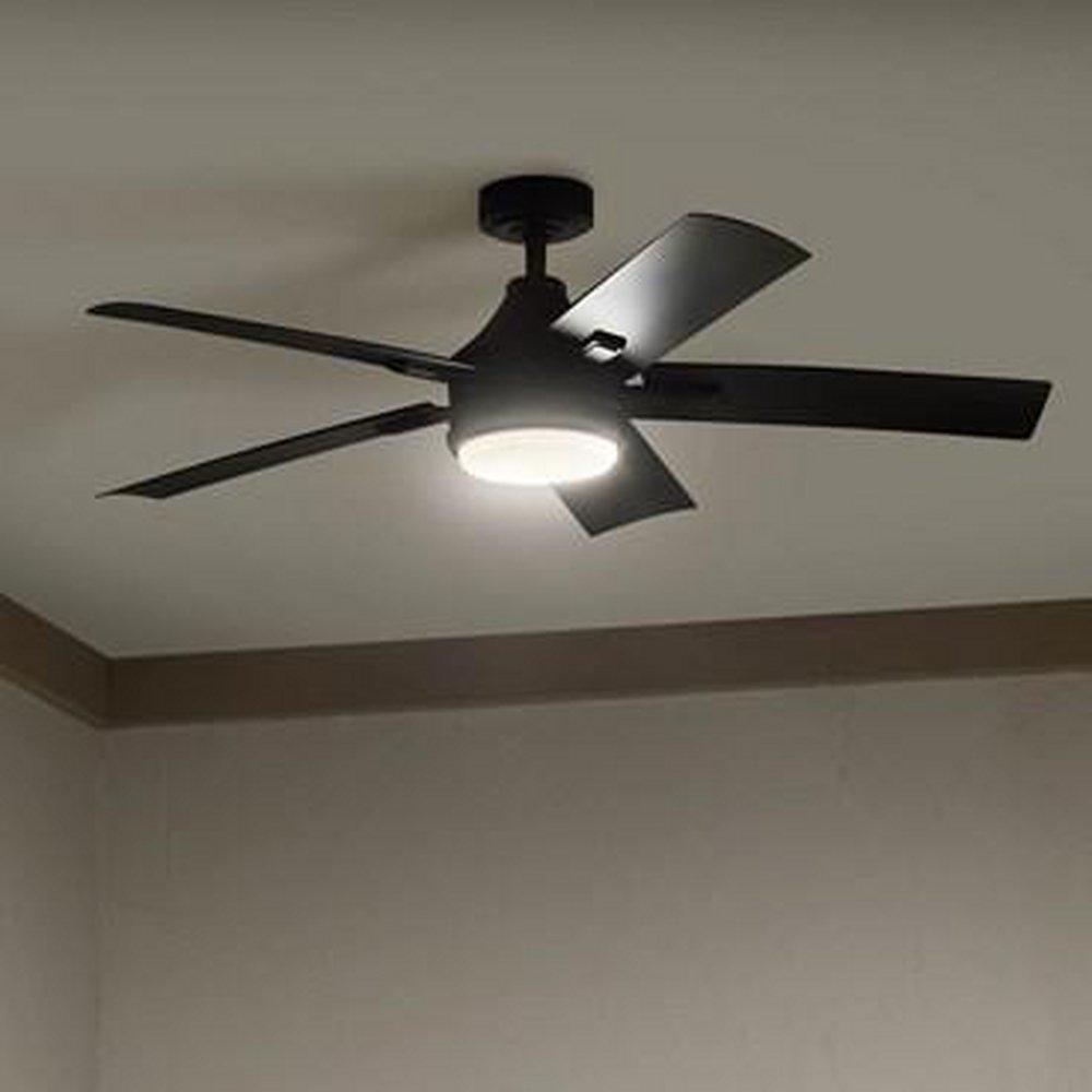 Kichler Lighting Satin Black 52 in. 5-Blade Indoor or Outdoor Ceiling Fan 