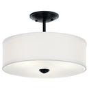 100W 3-Light Medium E-26 Incandescent Semi-Flush Mount Ceiling Fixture in Black