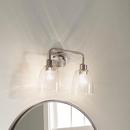 60W 2-Light Medium E-26 Vanity Fixture in Nickel Textured 