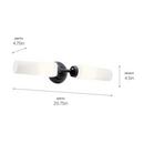 Kichler Lighting Black 50W 2-Light Bi-Pin G9 Vanity Fixture 