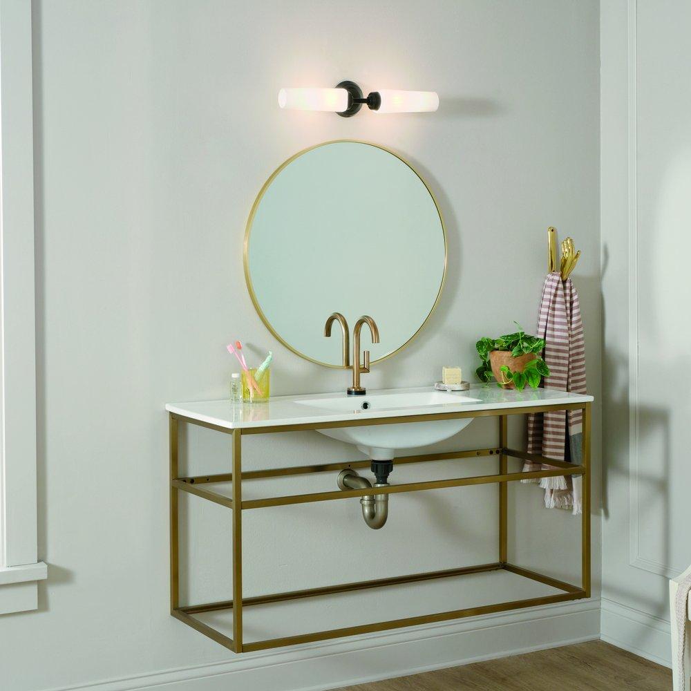 Kichler Lighting Black 50W 2-Light Bi-Pin G9 Vanity Fixture 