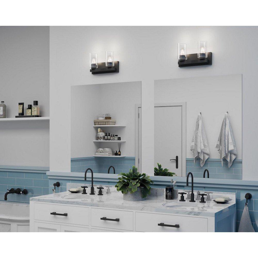 GOODWIN COLLECTION TWO-LIGHT MATTE BLACK MODERN VA 