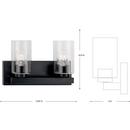 GOODWIN COLLECTION TWO-LIGHT MATTE BLACK MODERN VA 