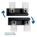 GOODWIN COLLECTION TWO-LIGHT MATTE BLACK MODERN VA 