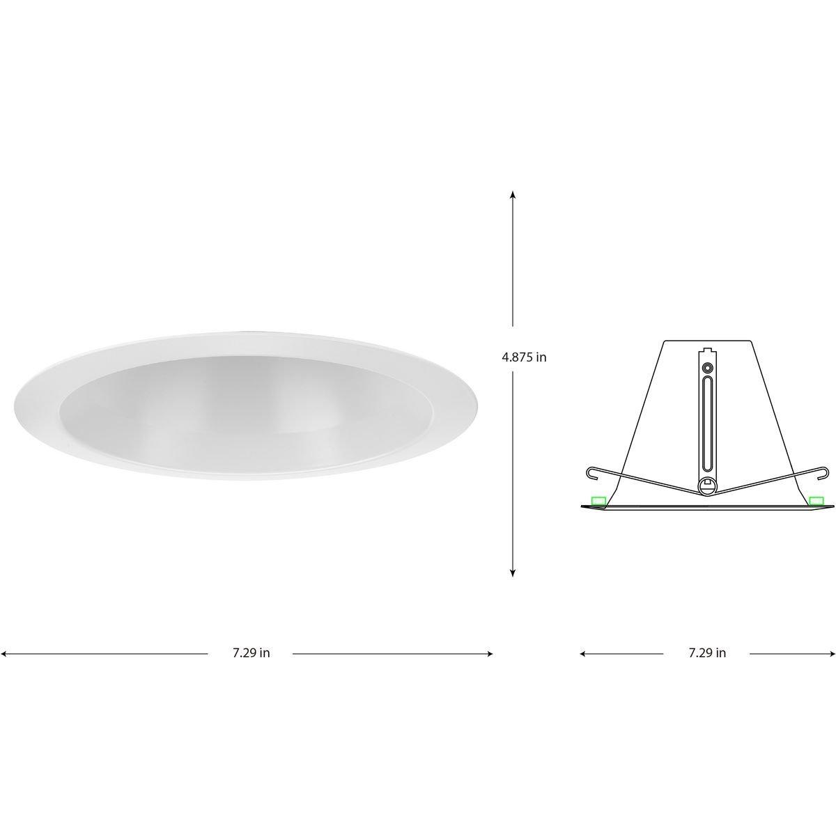 Progress Lighting Satin White 7-29/100 x 7-5/16 x 4-7/8 in. 90W LED Recessed Housing & Trim 