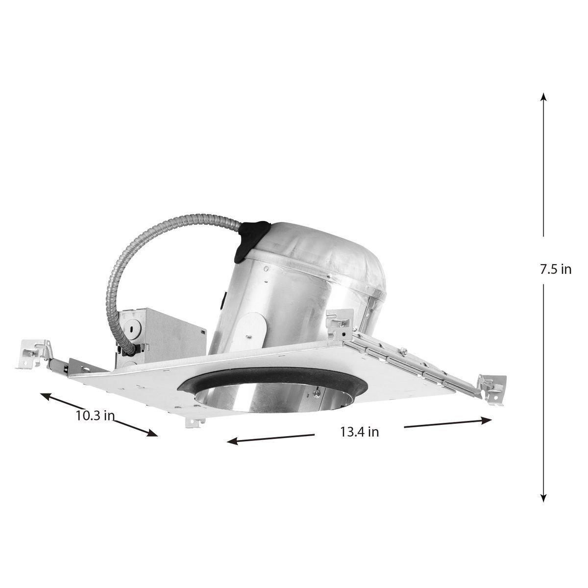 Progress Lighting Unfinished 13-3/8 x 10-5/16 x 7-1/2 in. 100W Incandescent Recessed Housing & Trim 