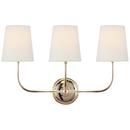 Visual Comfort & Co. Signature Polished Nickel 3-Light 40W 14 in. Wall Sconce