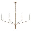 54 x 31-1/4 in. 5.5W 4-Light 1-Tier Traditional Chandelier in Gilded Iron