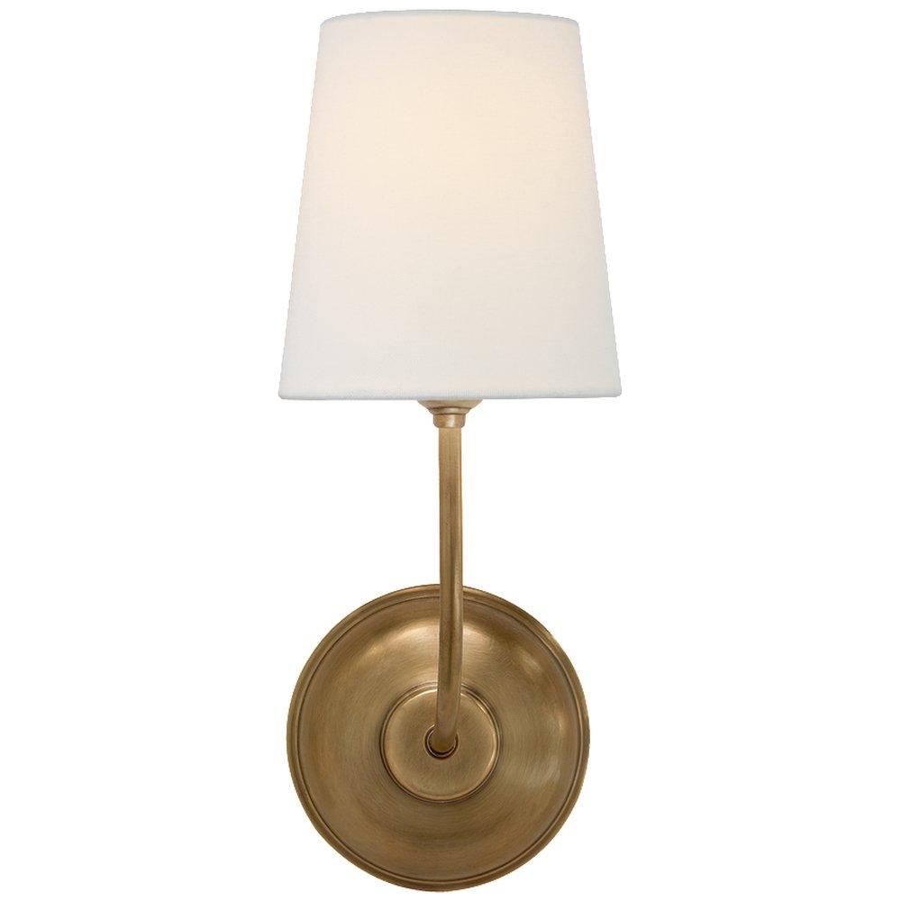 Visual Comfort & Co. Signature Hand-Rubbed Antique Brass 1-Light 40W 14 in. Wall Sconce 