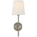 BRYANT SCONCE IN ANTIQUE NICKEL WITH LINEN SHADE