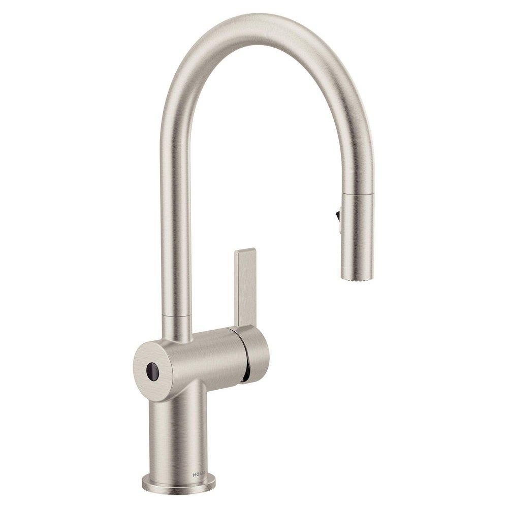 Single Handle Pull Down Kitchen Faucet in Spot Resist Stainless 