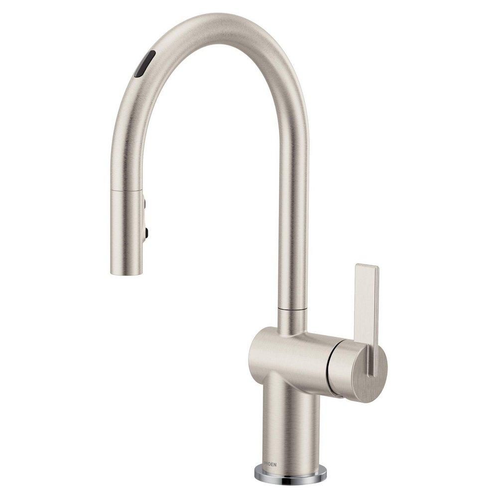 Single Handle Pull Down Touchless Kitchen Faucet with Voice Activation in Spot Resist&trade; Stainless 