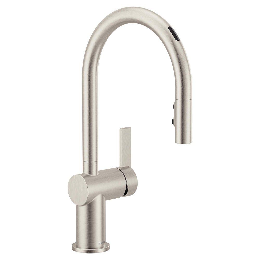 Moen Spot Resist Stainless Single Handle Pull Down Voice Activated Kitchen Faucet 