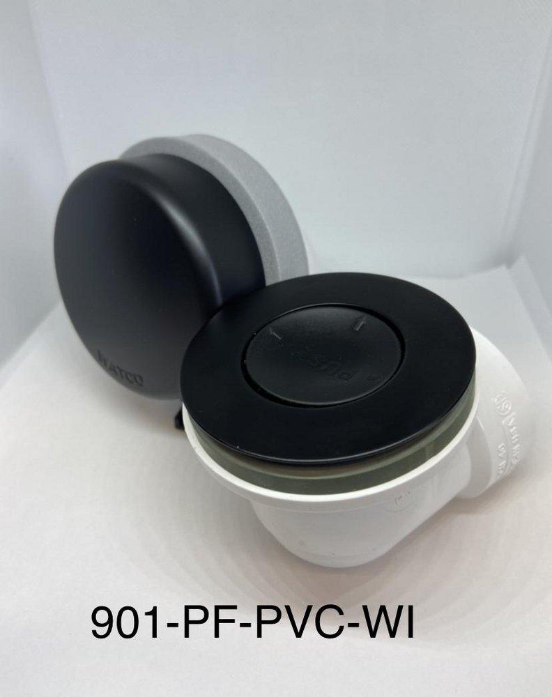 Watco Matte Black Plastic Push-Pull Drain 